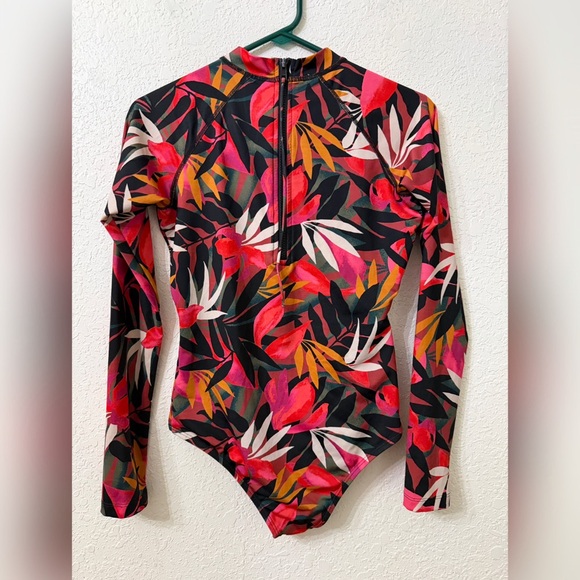 Billabong Core Mock Neck Bodysuit Rash Guard - S - Picture 4 of 8